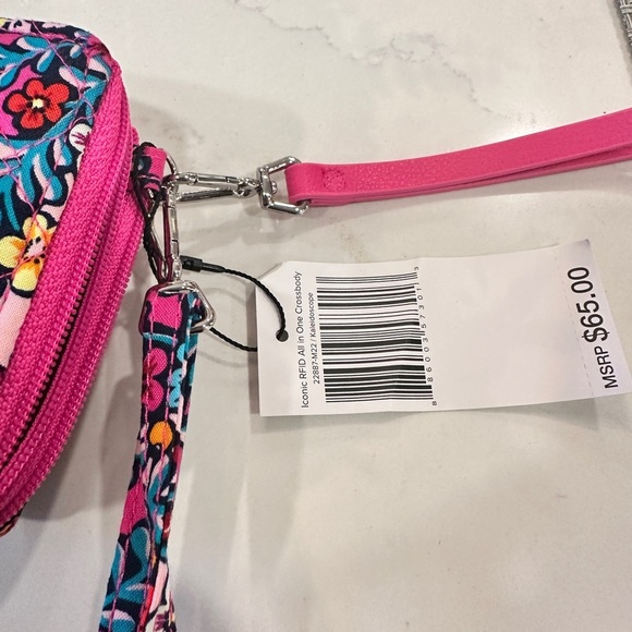 Vera Bradley iconic RFID all in one crossbody Tapestry Pink - Picture 5 of 9